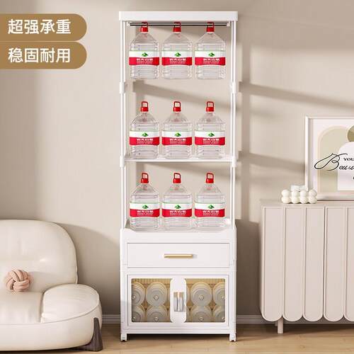 晾衣架落地家用衣帽架简易挂衣架可移动小型带抽屉收X纳床头置物