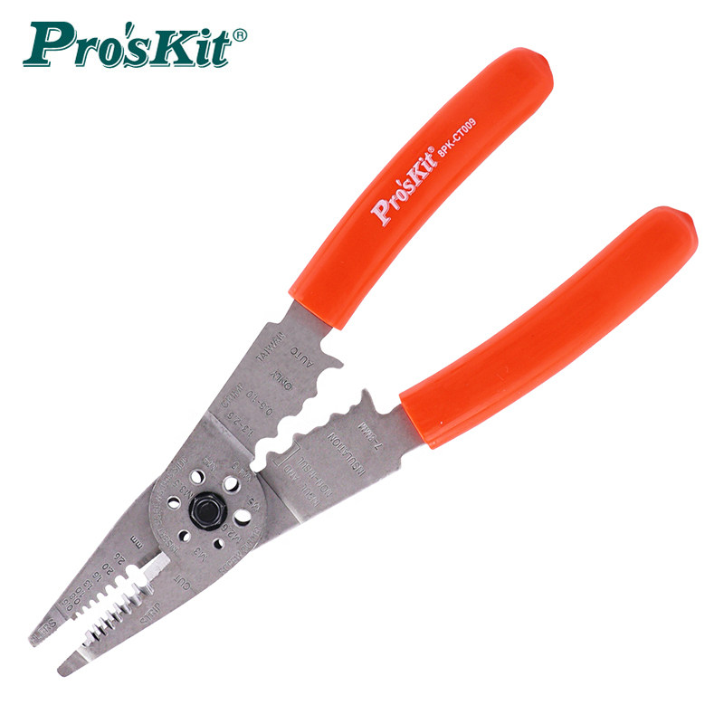 原装正品台湾宝工Proskit 8PK-CT009 7合1多功能钳子 剪剥压线钳