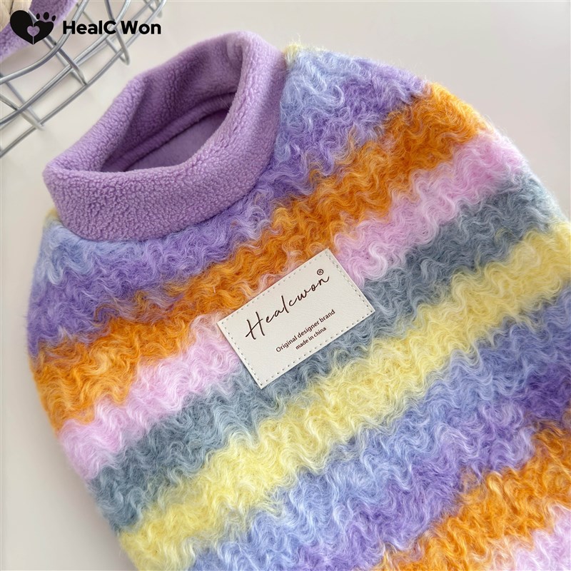 HC宠物奥粒绒背心马甲自发热摇粒绒拼接狗狗猫咪无袖衣服保暖秋冬