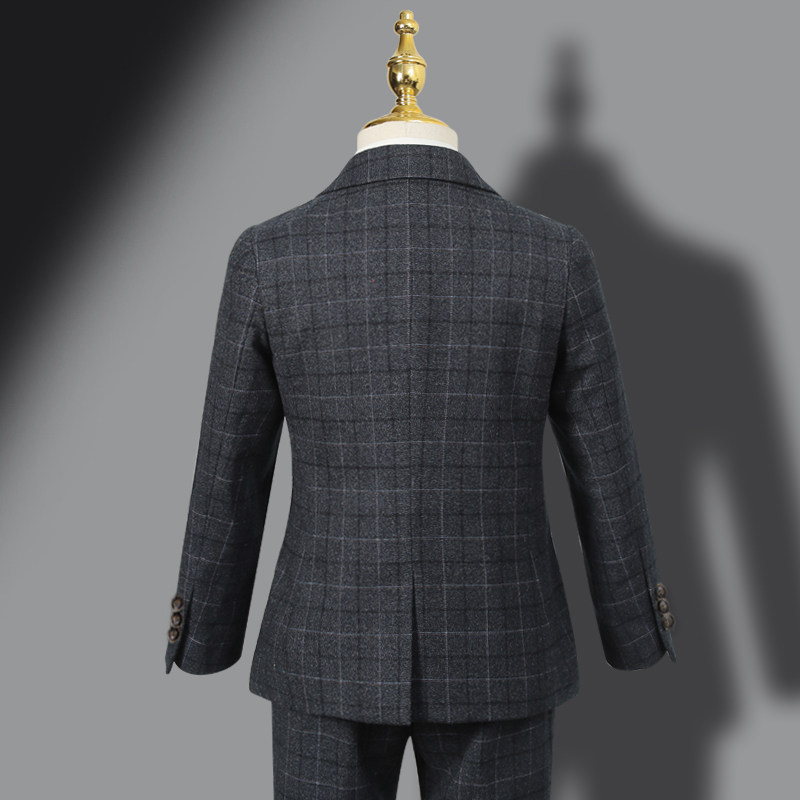 儿童西装套装新款男童礼服模特走秀花童小西服主持钢琴演出服秋冬