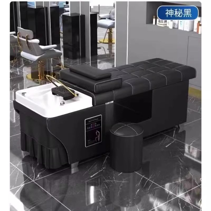 理发店专用头疗洗头床水循环熏蒸热水器按摩发廊美容院泰式全躺床