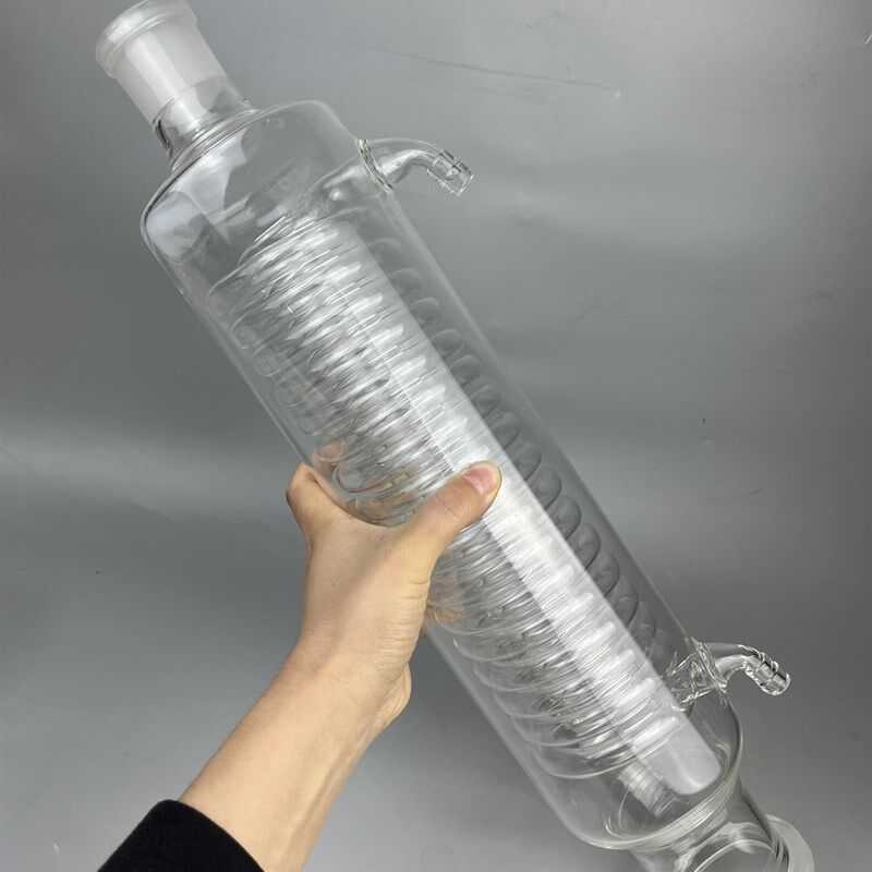 玻璃冷凝器法兰口蛇形冷凝管直径110毫米长500毫米订制款