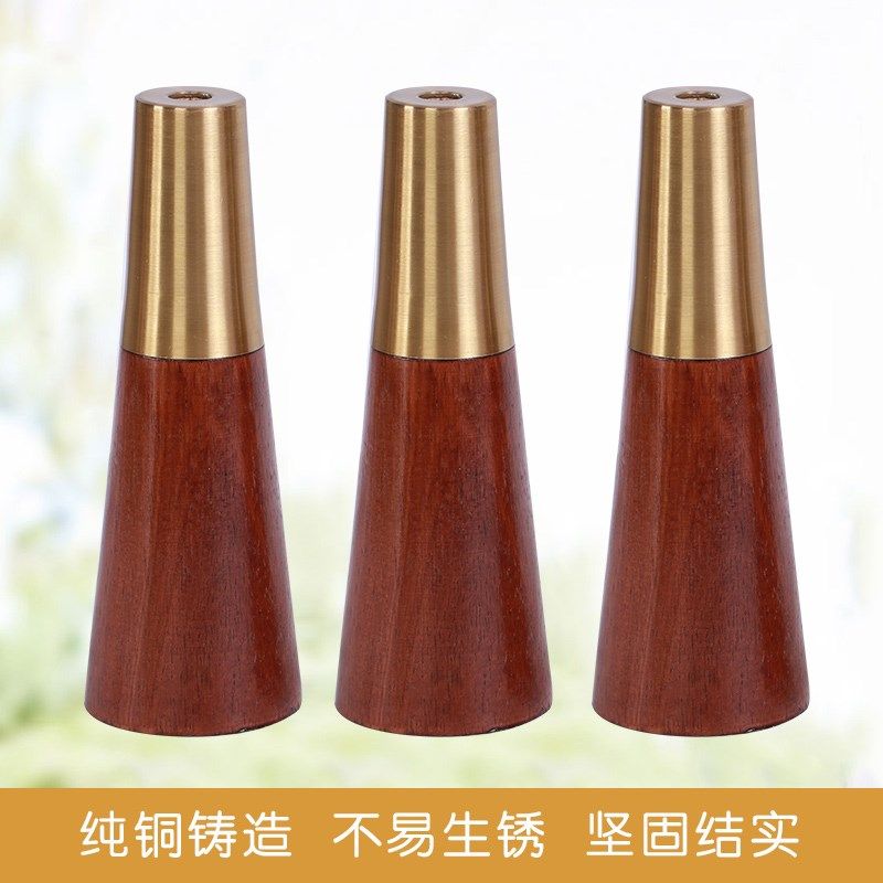铜套实木沙发脚木腿柜脚脚座木质家具脚电视柜脚橱柜脚茶几腿床脚