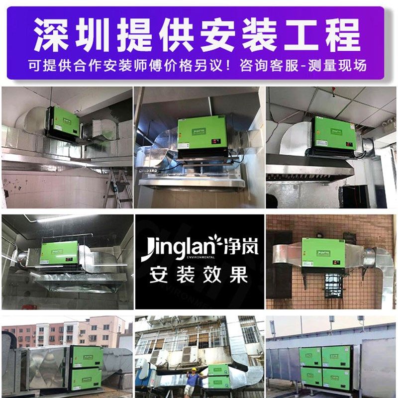 净岚低空排放油烟净化器饭店厨房8000风量小型餐饮过环保设备商用