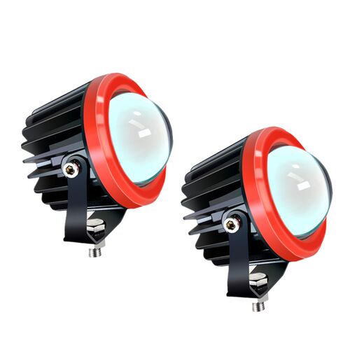 汽车led激光射灯12V24伏透镜远光炮强光中网改装摩托车大灯爆闪灯