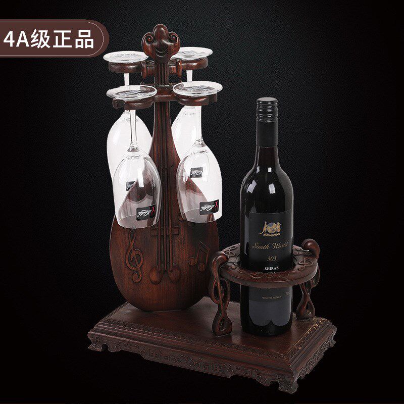 酒神牌琵琶琴酒架红酒实木创意欧式酒架欧式葡萄酒酒架木质红酒架