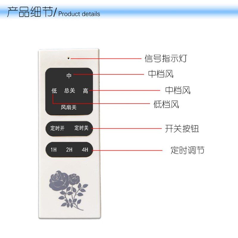 吊扇遥控器定时电风扇遥控调速器调速开关墙壁控制调节器定时器