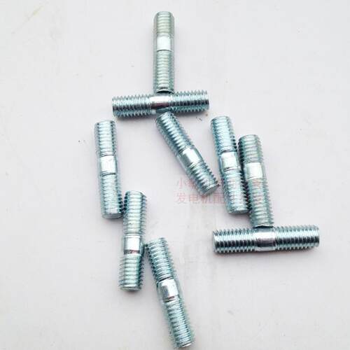 汽油发电机配件168F 170 188 190F消声器螺栓2-3/6.5/8KW双头螺丝