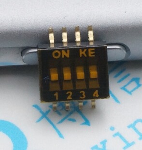 1.27 贴片 4位 原装进口 DSHP04TSGER 台湾KE 1.27mm 4路拨码开关