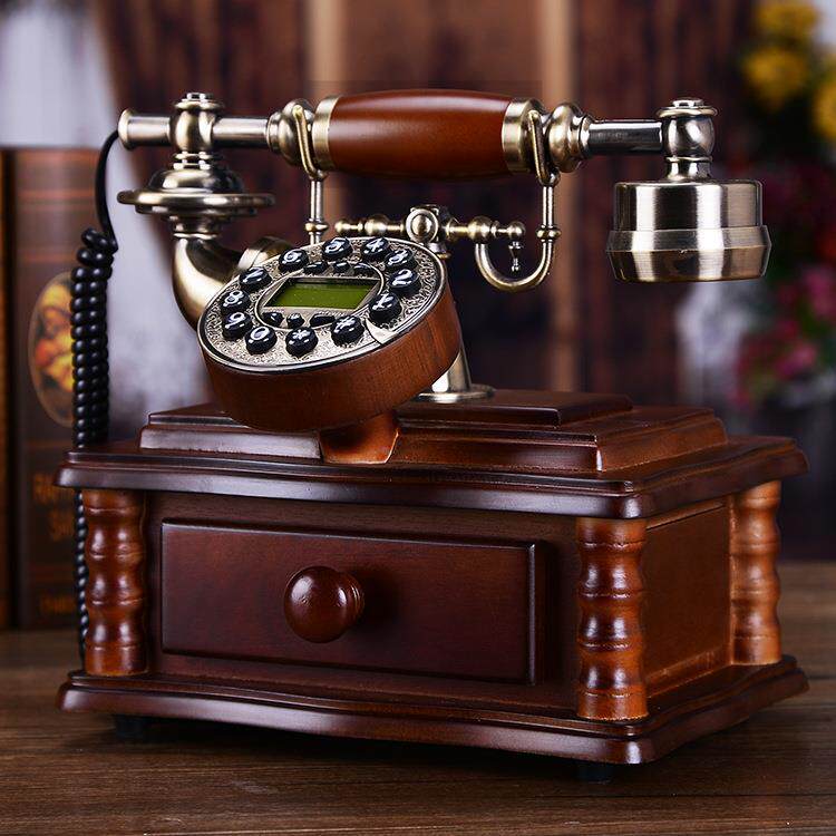 中式实木仿古电话机电欧式家座机创固话用美式时尚意208老式复古