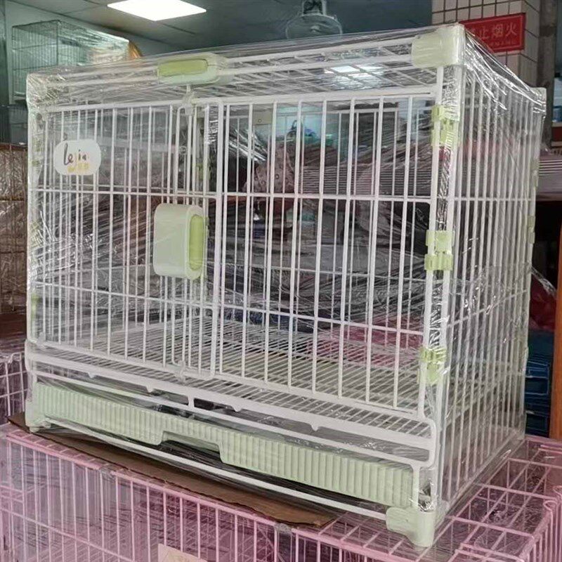 乐佳可叠狗笼子中小型犬室内猫狗笼子可多层叠加带轮子宠物笼鸟笼