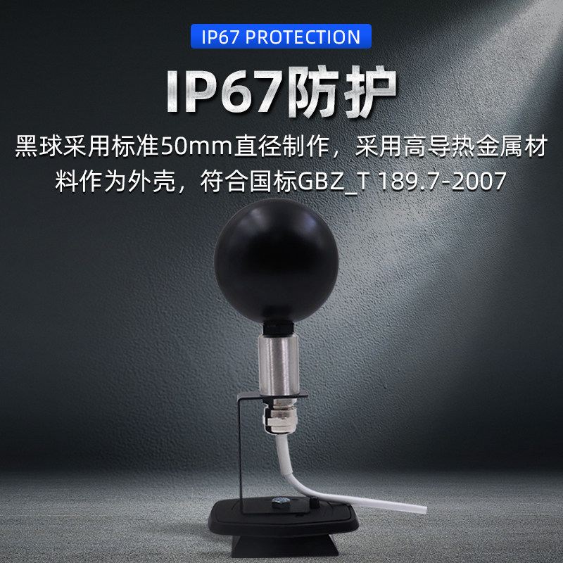 黑球温度记录仪高精度气象热指数实时显示高导热温度计测试仪