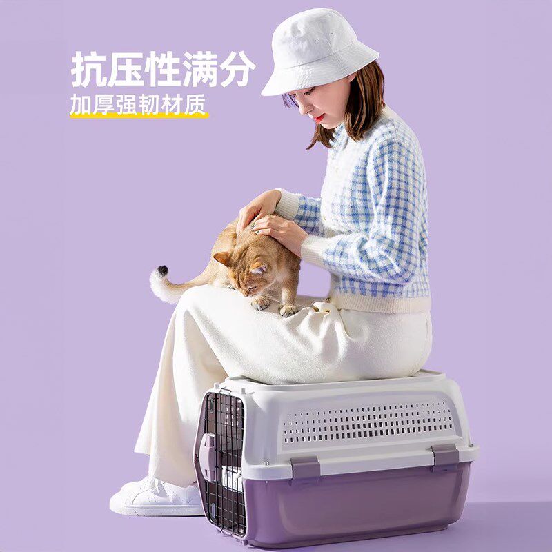 高铁宠物运输箱航空箱猫咪狗狗车载笼外出狗笼太空箱托运箱宠物箱