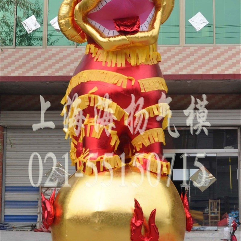 3米4米6米金色舞狮气模狮子滚绣球开业婚庆道具东方雄狮门口对狮
