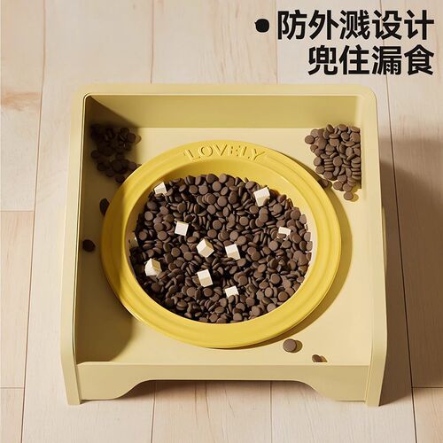 猫碗猫食盆陶瓷宠物碗猫咪吃饭碗喝水碗粮碗食碗增高碗架保护颈椎