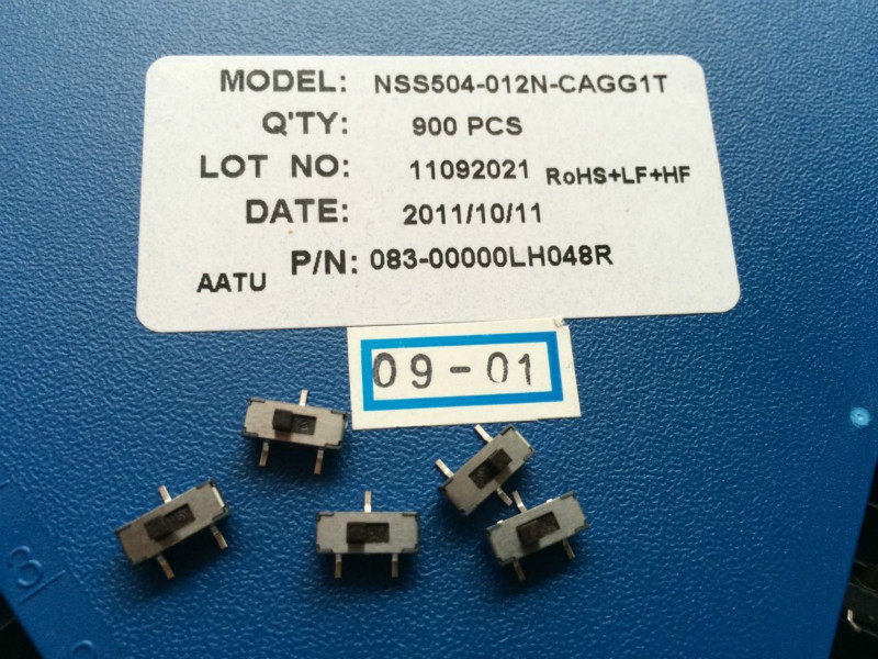 台湾美琪 MSS12D17 拨动开关 立式滑动开关 柄高2MM 3脚2档 双排