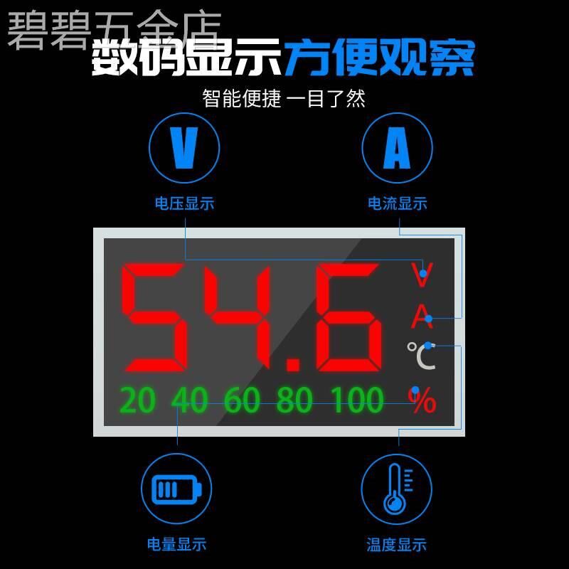 星恒锂电池专用充电器48V智能修复数显54.6V2A代驾电动车自行车通