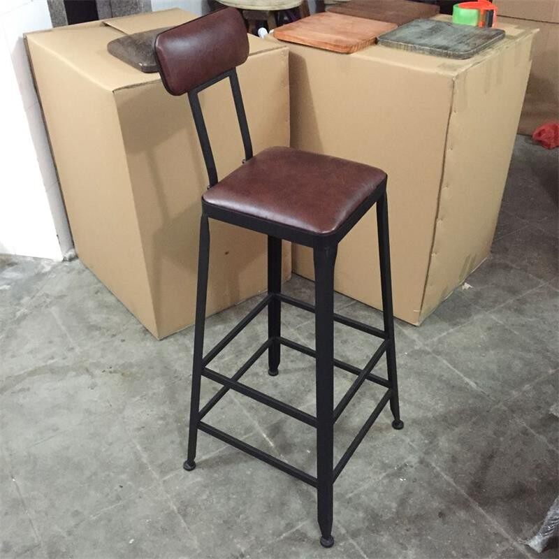 铁艺实木家用酒吧吧台椅欧式高吧椅高凳高脚凳吧凳吧椅凳前台椅子