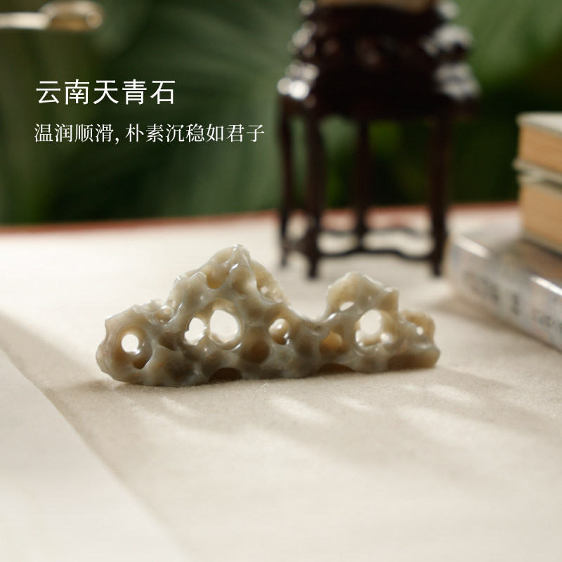 仿太湖石奇石笔搁 书法多功能创意笔架初学者毛笔搁笔架山文房用