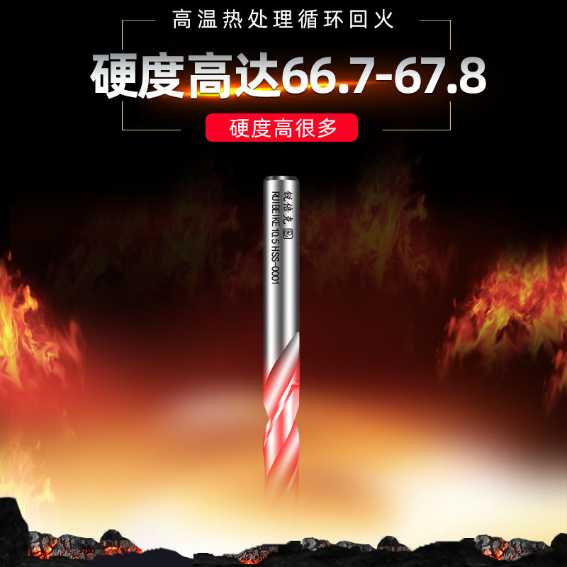 锐倍克全磨制麻花钻直柄不锈钢专用8毫米钻头锋钢高强度麻花钻头