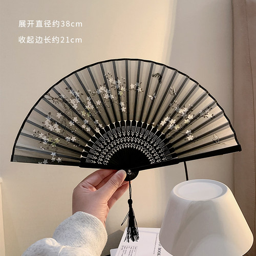 古风小扇子摺扇中国风女汉服舞蹈摺叠随身携带新中式古装夏天竹扇