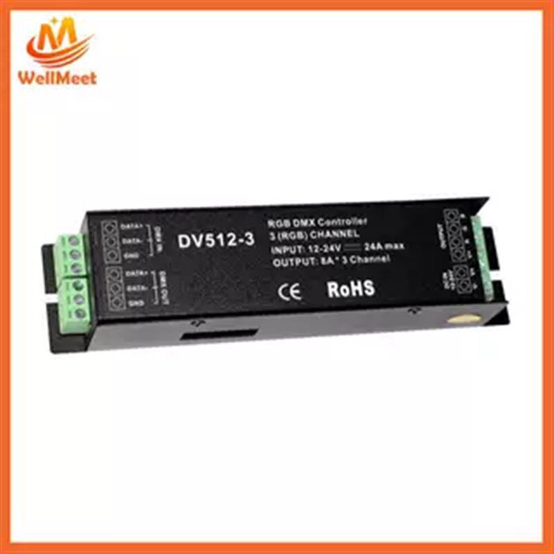 威伦美特DMX512控制器LED解码器 DV512-3无频闪大功率解码驱动器
