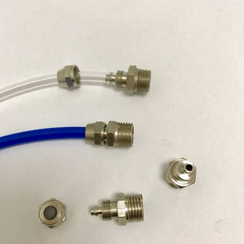 1/4-6 快拧接头 外螺纹ZG1/4 一边拧内径4mm 外径6mm 的pu气管