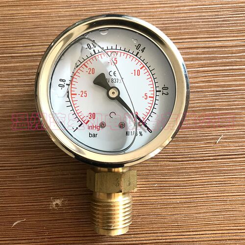 YN60耐震压力表 -0.1-0MPa 径向4分(R1/2)60mm直径充油