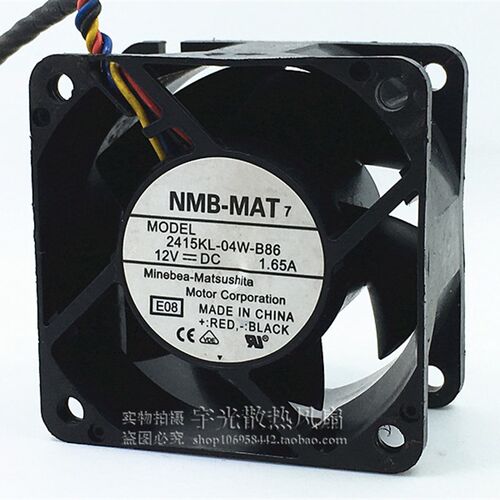 NMB 6038 DC12V 1.65A 2415KL-04W-B86 PWM 6cm 双滚珠暴力风扇