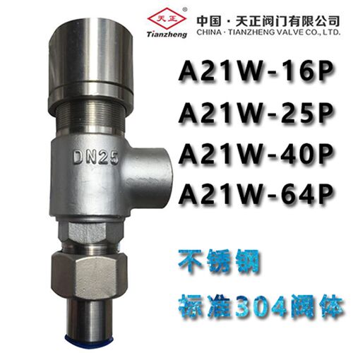 天正安全阀A21F-16C A21H-16C A21W-16P泄压阀排压阀弹簧式安全阀