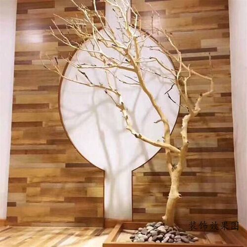 新款去皮干树枝装饰枯树造型落地摆件室内干枝创意婚庆橱窗道具树