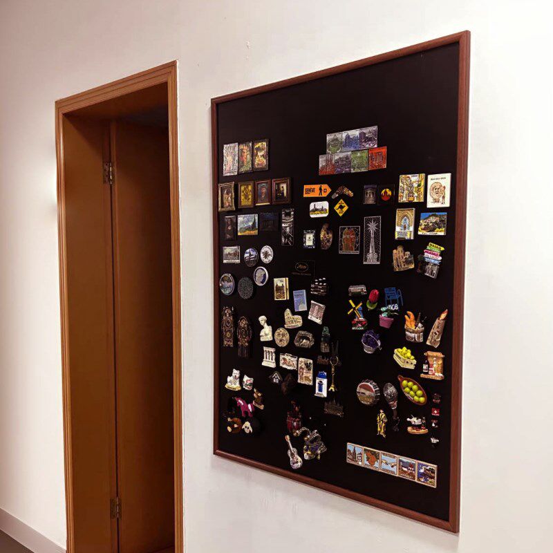 秀艾迪 磁铁收纳 吸磁文创冰箱贴展示板小黑板 挂式收纳写字定制