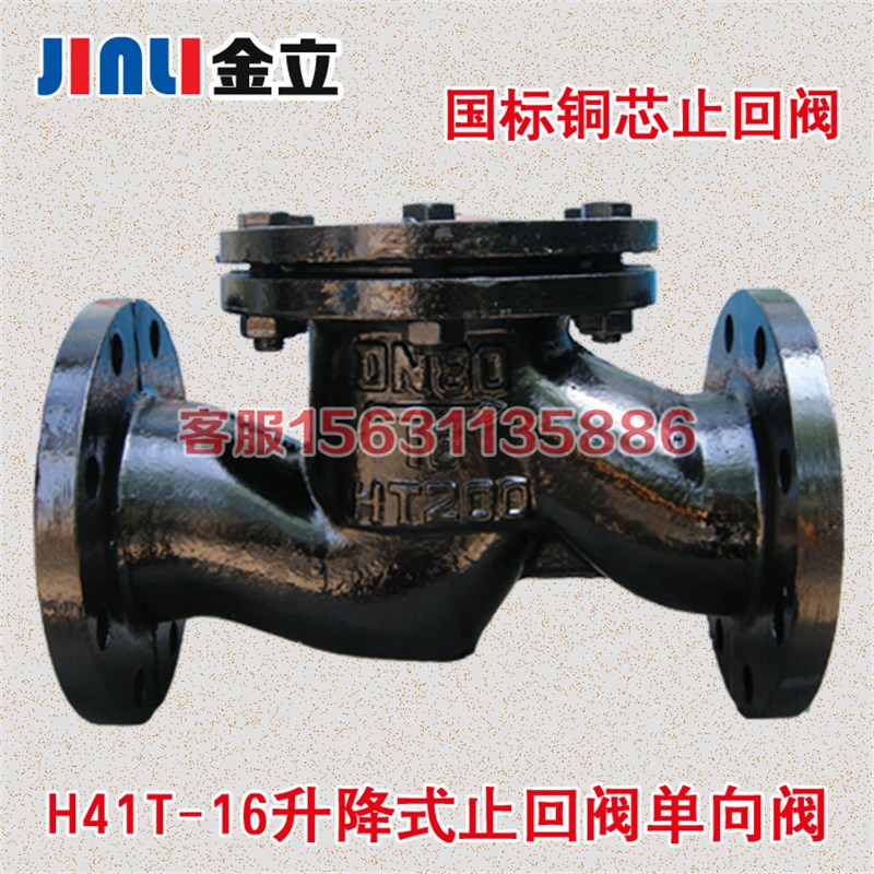 H41T-16升降式止回阀 法兰逆止阀单向阀DN25 40 50 65 80 100 150