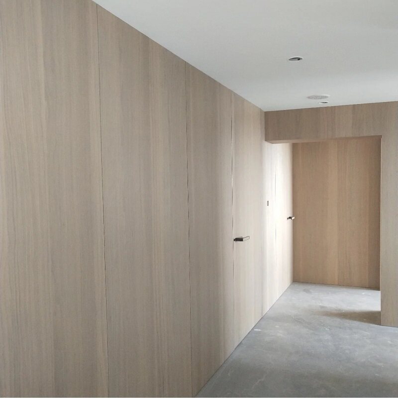 免漆木饰面板天然黑胡桃钢刷KD科定板沙发背景墙实木皮饰面涂装板