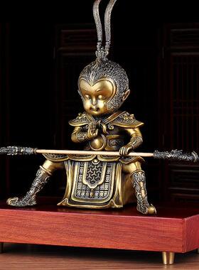 铜齐天大圣孙悟空摆件斗战胜佛客厅书房办公室老板桌摆设工艺品
