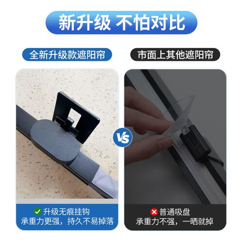 伸缩遮光窗帘2024新款百叶百褶阳台厨房防晒隔热神器免打孔遮阳帘