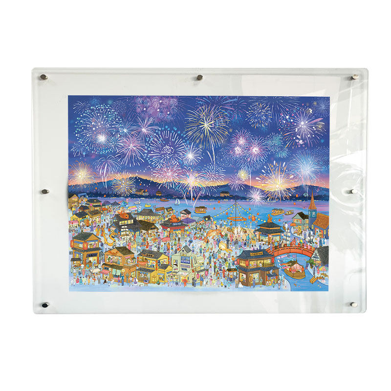亚克力拼图框2000片花火夜游96*68cm专用2/3层大画框相框定制尺寸