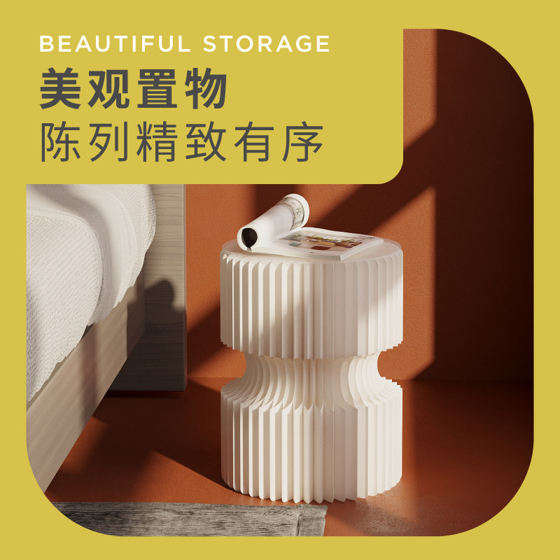折学家圆柱商品展示台置物架橱窗展示架货架陈列圆形装饰台中岛台