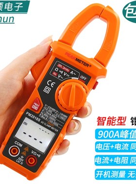 华谊PM2118S 2018S交直流全自动智能防烧数字钳形表万用电表电流