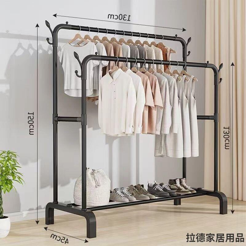 落地衣架立式晾衣架简易衣帽架阳台晾嗮衣服架折叠卧室宿舍挂衣架