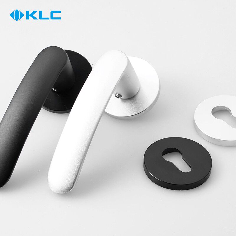 KLC门锁室内卧室静音房门锁黑色卫生间实木门把手家用通用型锁具