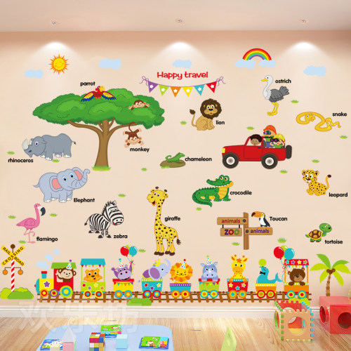 卡通动漫墙贴画男孩房间卧室墙纸自粘儿童房幼儿园装饰墙画贴纸