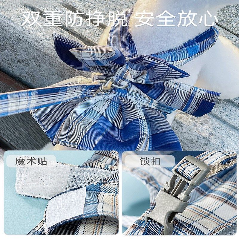 兔子衣服牵引绳夏天溜小兔子穿的防挣脱可爱侏儒兔专用宠物绑遛绳图片