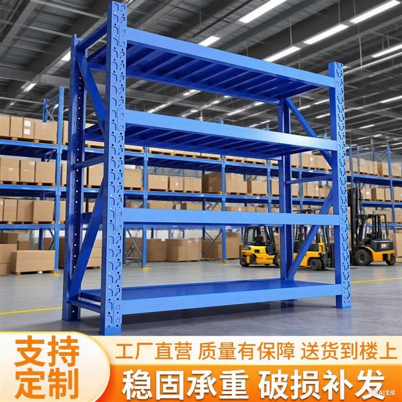 仓储货架多层置物架快递超市车库储物架多功能简约货物收纳铁架子