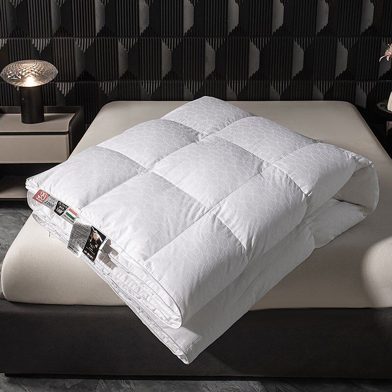 自充绒羽绒被被壳全棉半成品双层内胆被套双层被芯防钻绒被罩面料