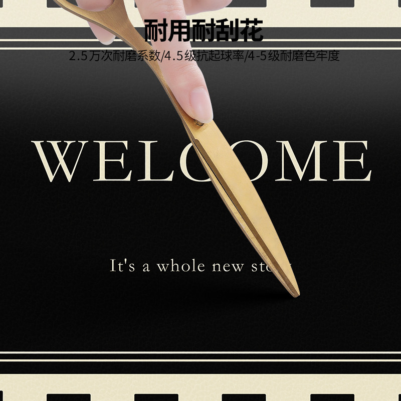 高档皮革入户门垫pvc防水免洗耐脏进门口蹭土脚垫玄关可裁剪地毯