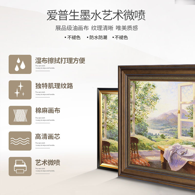 美式餐厅装饰画欧式风格高级感挂画餐桌壁画水果手绘油画玄关画