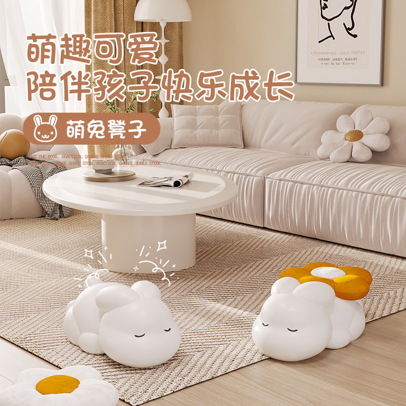 奶油风网红入户换鞋凳门口家用创意个性儿童玄关穿鞋凳进门凳可爱
