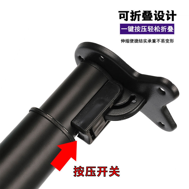 可折叠升降桌脚支架 黑色可伸缩桌腿71-120cm 电镀银色桌脚55-85c
