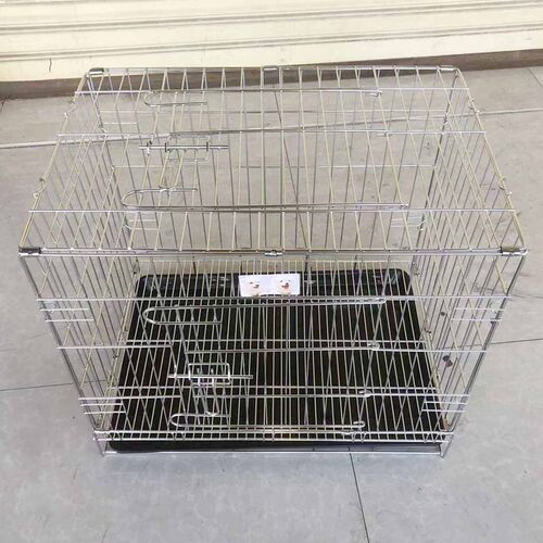 不锈钢折叠狗笼子坚固不生锈猫笼室内泰迪贵宾狗笼中小型犬室外笼